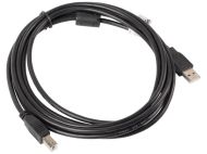Кабел Lanberg USB-A (M) -> USB-B (M) 2.0 cable 3m, black ferrite
