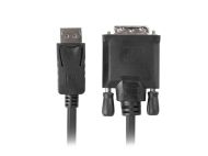 Кабел Lanberg display port (M) V1.2-> DVI-D (M) (24+1) cable 3m, dual link, black
