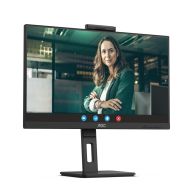 Монитор AOC 24P3CW, 23.8" IPS WLED, 1920x1080@75Hz, 4ms GtG, 300cd m/2, 1000:1, DCR 50M:1, AdaptiveSync, FlickerFree, Low Blue Light, 5Wx2, 5MP Windows Hello, Tilt, Height Adjust, Pivot, Swivel, HDMI, DP, RJ45, USB hub