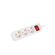 Разклонител Lanberg power strip 1.5m, 3 sockets, french with circuit breaker quality-grade copper cable, white