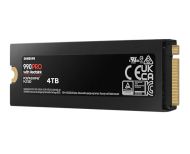 Твърд диск Samsung SSD 990 PRO 4TB Heatsink PCIe 4.0 NVMe 2.0 M.2 V-NAND 3-bit MLC, 256-bit Encryption, Read 7450 MB/s Write 6900 MB/s 
