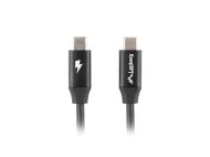 Кабел Lanberg USB-C M/M 2.0 cable 0.5m Quick Charge 4.0, black