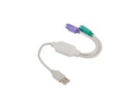 Адаптер Lanberg adapter USB -> PS/2 x2 whitead-0025-w