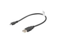 Кабел Lanberg USB MICRO-B (M)  ->  USB-A (M) 2.0 cable 0.3m, black