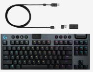 Клавиатура Logitech G915 Wireless TKL Keyboard, GL Tactile Low Profile, Lightspeed Wireless, Lightsync RGB, Game Mode, Media Controls, Carbon