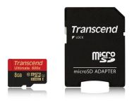 Памет Transcend 8GB micro SDHC UHS-I (with adapter, Class 10)