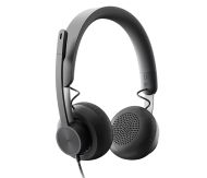 Слушалки Logitech Zone Wired USB Headset, UC, Noise-cancelling Microphone, Flexible Mic, Passive Noise Isolation, Inline controls, USB-C & USB-A, Graphite