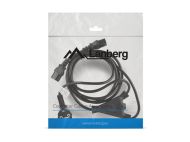 Кабел Lanberg CEE 7/7 -> 2X IEC 320 C13 power cord 2m VDE, black