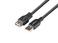 Кабел Lanberg extension cable USB-A M/F 2.0, 1.8m, box, black