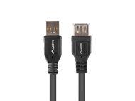 Кабел Lanberg extension cable USB-A M/F 2.0, 1.8m, box, black