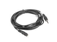 Кабел Lanberg extension cable mini jack 3.5mm M/F 3 pin 3m, black