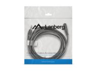 Кабел Lanberg extension cable mini jack 3.5mm M/F 3 pin 3m, black