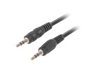 Кабел Lanberg mini jack 3.5mm M/M 3 pin cable 1.2m, black