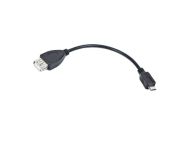 Кабел Lanberg Cable USB MICRO(M)->USB-A(F) 2.0 0.15M OTG Black
