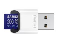 Памет Samsung 256GB Micro SD PRO Plus + Reader, Class10, Read 160MB/s - Write 120MB/s