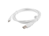 Кабел Lanberg USB MICRO-B (M)  ->  USB-A (M) 2.0 cable, 1.8m, white