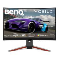Монитор BenQ MOBIUZ 2K EX3210R, 31.5'' VA, 165Hz, 1ms, 2560x1440 QHD, 16:9 Curved Gaming, FreeSync Pro, P3 90%, sRGB, Flicker-free, Light Tuner,HDR 400,HDRi, B.I.+,LBL, Black eQualizer, 1000:1, 400cd/m2, treVolo 2x2W+5W woofer, 2xHDMI 2.0, DP, Height Adj.