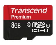 Памет Transcend 8GB micro SDHC UHS-I Premium (with adapter, Class 10)