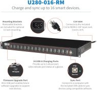 Захранващ модул Eaton Tripp-Lite 16-Port USB Charging Station with Syncing, 230V, 5V 40A (200W) USB Charger Output, 2U Rack-Mount