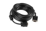 Кабел Lanberg VGA M/M cable 10m dual-shielded, 2x ferrite, black