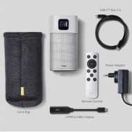 Мултимедиен проектор BenQ GV1 Poratable, DLP, LED, 480p (854x480), 100 000:1, 200 ANSI Lumens, 35"@1m, Speaker 5W, Bluetooth Speaker, Auto Keystone, WiFi, Smart TV Apps, USB Reader, 3-Hour Battery, 0.7kg