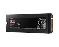 Твърд диск Samsung SSD 990 PRO 1TB Heatsink PCIe 4.0 NVMe 2.0 M.2 V-NAND 3-bit MLC, 256-bit Encryption, Read 7450 MB/s Write 6900 MB/s