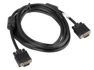 Кабел Lanberg VGA M/M cable 5m dual-shielded, 2x ferrite, black