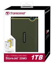 Твърд диск Transcend 1TB Slim StoreJet 2.5" M3G, Portable HDD