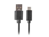 Кабел Lanberg USB-C(M) ->  USB-A (M) 2.0 cable 3m, black