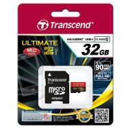 Памет Transcend 32GB micro SDHC UHS-I, MLC, 600x (with adapter, Class 10)