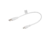 Кабел Lanberg USB MICRO-B (M)  ->  USB-A (M) 2.0 cable 0.3m, white