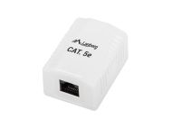 Конектор Lanberg surface-mount box CAT.5e UTP UNshielded 1X RJ45, white