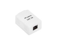 Конектор Lanberg surface-mount box CAT.5e UTP UNshielded 1X RJ45, white
