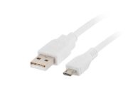 Кабел Lanberg USB MICRO-B (M)  ->  USB-A (M) 2.0 cable, 3m, white