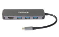 USB хъб D-Link 5-in-1 USB-C Hub with HDMI/Power Delivery
