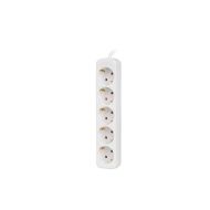 Разклонител Lanberg power strip 1.5m, 5 sockets, french quality-grade copper cable, white
