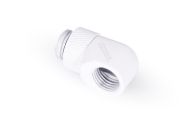 Въртящ се L-конектор Alphacool Eiszapfen, G1/4 AG auf G1/4 IG, Бял