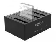 Външна докинг станция Delock, За 4 x HDD/SSD, USB, Функция за клониране, 5 Gbps