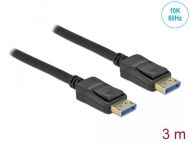 Кабел Delock DisplayPort 2.0 мъжко - DisplayPort 2.0 мъжко, 3.0м, 54 Gb/s, Черен