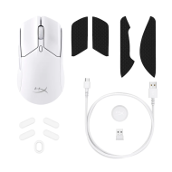 Геймърска мишка HyperX Pulsefire Haste 2, Wireless, RGB, USB, Бял