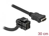 Keystone модул Delock, HDMI женско 110° - HDMI женско, Черен