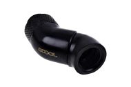 Ъглов адаптер Alphacool Eiszapfen, 2 x 45°, G1/4 външна към G1/4 вътрешна резба, Черен мат