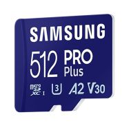 Micro SDXC 512GB V30 180/130MB+Adapt, Samsung PRO+