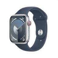 Часовник Apple Watch Series 9 GPS + Cellular 45mm Silver Aluminium Case with Storm Blue Sport Band - S/M