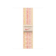 Каишка за часовник Apple 41mm Starlight/Pink Nike Sport Loop