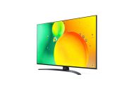 Телевизор LG 43NANO763QA, 43" 4K IPS HDR Smart Nano Cell TV, 3840x2160, DVB-T2/C/S2, AI a5, Active HDR ,HDR 10 PRO, webOS Smart TV, ThinQ AI, WiFi, Clear Voice, Bluetooth, Hdmi, CI, Miracast / AirPlay2, One Pole stand,Silver