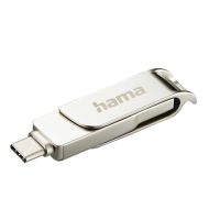 HAMA Флаш памет "C-Rotate Pro", USB-C 3.1/3.0, 128GB, 100MB/s, сребрист