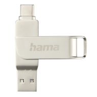 HAMA Флаш памет "C-Rotate Pro", USB-C 3.1/3.0, 256GB, 100MB/s, сребрист