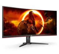 Монитор AOC CU34G2XE/BK, 34" Curved 1500R VA WLED, 3440x1440@144Hz, 4ms GtG, 1ms MPRT, 300 cd/m2, 3000:1, DCR 80M:1, Adaptive Sync, FlickerFree, Low Blue Light, Tilt, HDMI, 2xDP