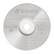 Медия Verbatim DVD+RW SERL 4.7GB 4X MATT SILVER SURFACE (5 PACK)